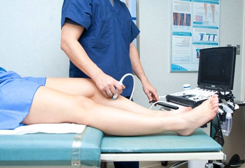 Risks of untreated leg veins include Deep Vein Thrombosis or blood clots